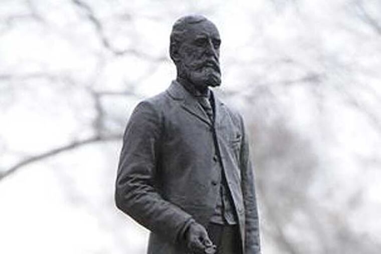 These photos are of Harry Wright's grave. (Clem Murray/Staff Photographer)