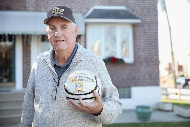 Mickey McGroarty accumulated 470 wins and won nine Catholic League titles during his long career at St. Hubert.