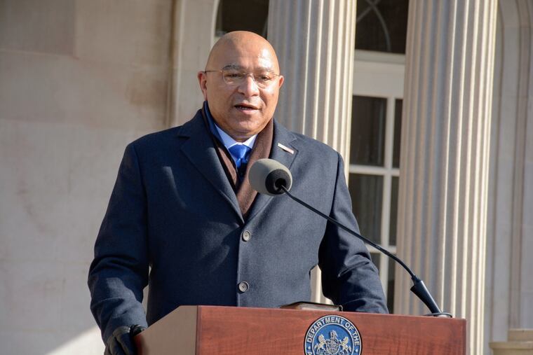Pennsylvania Auditor General Tim DeFoor, a Dauphin County Republican, at his inauguration ceremony in Harrisburg in January.