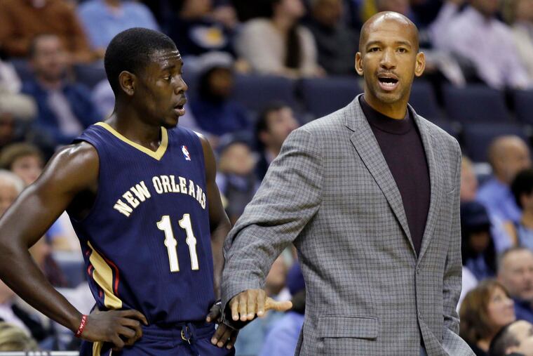 Monty Williams (right), who played his final NBA season with the Sixers in 2003, will be joining the team's coaching staff.