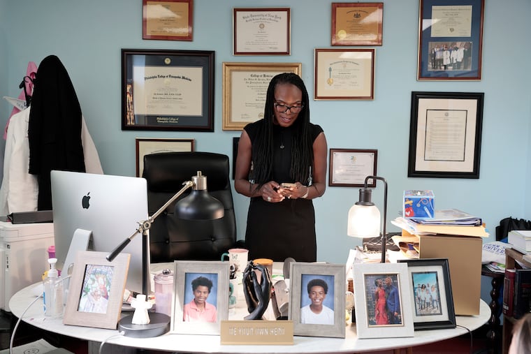 Physician Ala Stanford in her office at the Dr. Ala Stanford Center for Health Equity in Philadelphia.