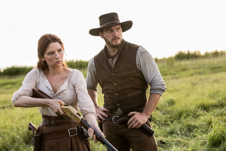Haley Bennett and Chris Pratt star in "The Magnificent Seven," which opens Friday.