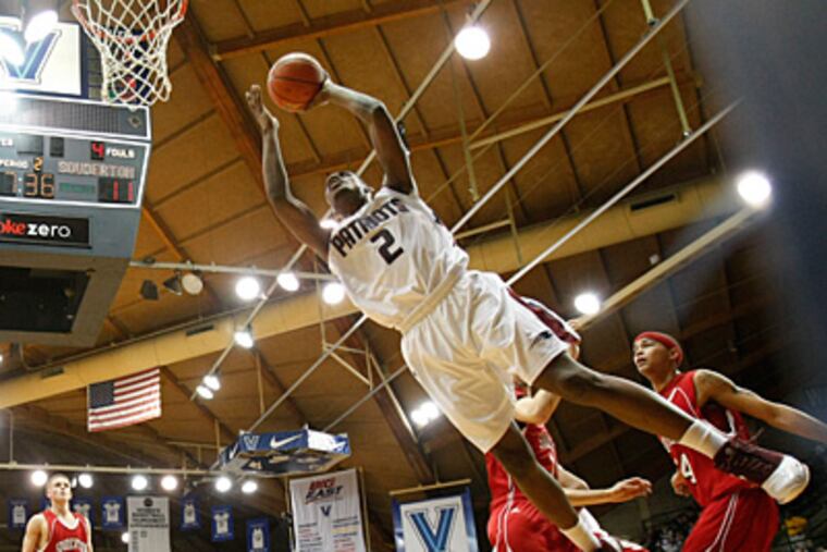 Penn Wood's Aaron Brown launches himself for two in the second quarter. (Ron Cortes / Staff Photographer)