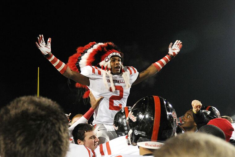 Andre Boggs celebrates his team’s District 1 Class AAAA title win in 2012. (CLEM MURRAY/File photo)
