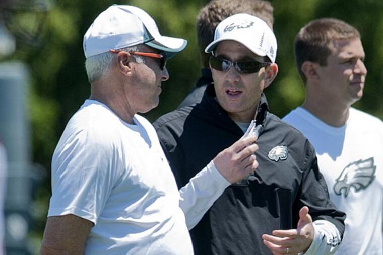 Eagles owner Jeffrey Lurie and Howie Roseman. (Clem Murray/Staff Photographer)