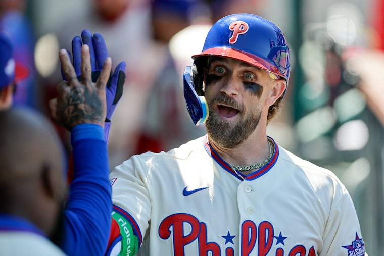 Entering the weekend, Bryce Harper had 10 homers and an .886 OPS, 15th among all left-handed hitters.