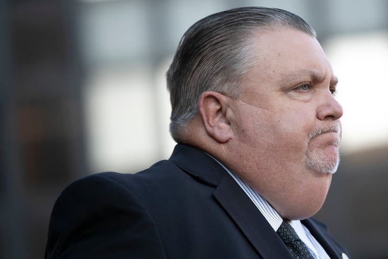 John McNesby, president of the Fraternal Order of Police Lodge 5, Philadelphia's police union. The FOP spent heavily to stop District Attorney Larry Krasner in Tuesday's Democratic primary, but Krasner's resounding win was an emphatic marker of the rapid decline of the union's political brand.