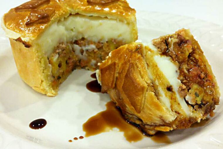 Marc Vetri and Adam Leonti’s tortellini pie—meatballs, bechamel, mortadella-stuffed tortellini.