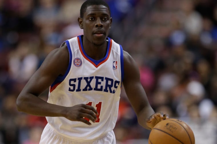 Jrue Holiday during an NBA basketball game against the Indiana Pacers, Wednesday, Feb. 6, 2013, in Philadelphia. (Matt Slocum/AP)