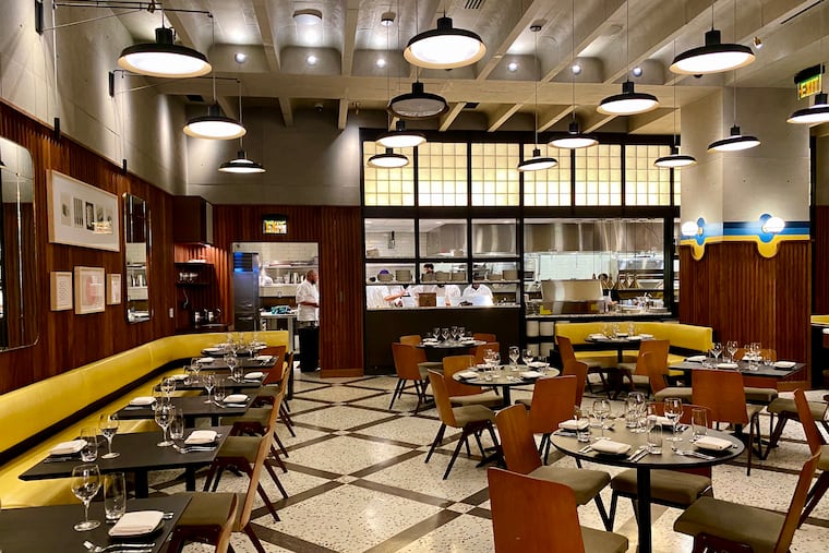 Dining room atmosphere at Dolce Italian, beside the W Philadelphia, is intended to evoke the 1960s.
