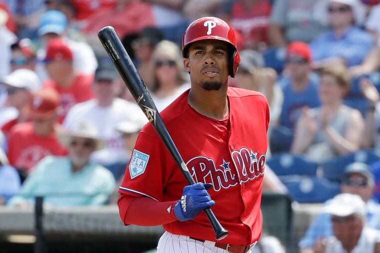Former Phillies outfielder Aaron Altherr, seen here in a spring training game in 2019, will be suiting up this season for the NC Dinos in the South Korean KBO League.
