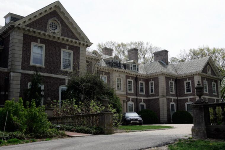 The front of the main house of the Ardrossan estate in Radnor Township. (Michael Perez/Inquirer)