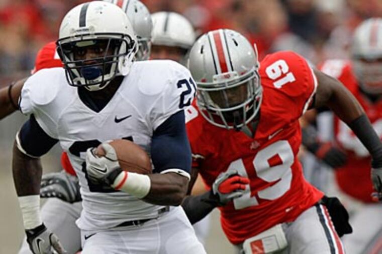 Stephfon Green runs for a touchdown after taking a handoff in the Wildcat formation. (Jay LaPrete/AP)