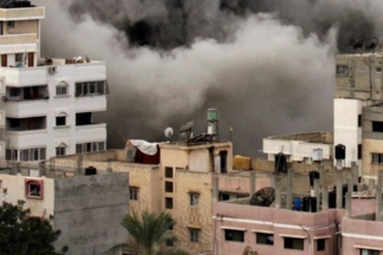 An Israeli missile struck Hamas-run Islamic University, in Gaza City.