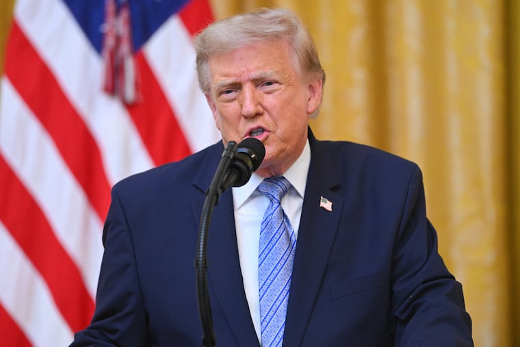 President Donald Trump speaks in the East Room of the White House, Thursday, July 16, 2026, in Washington.