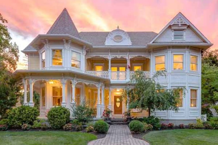 This custom-built Victorian home in Haddonfield, NJ is on the market for $1.3 million. (Photo by Ken Stager/Dan Robnett, PLUSHimage.com)