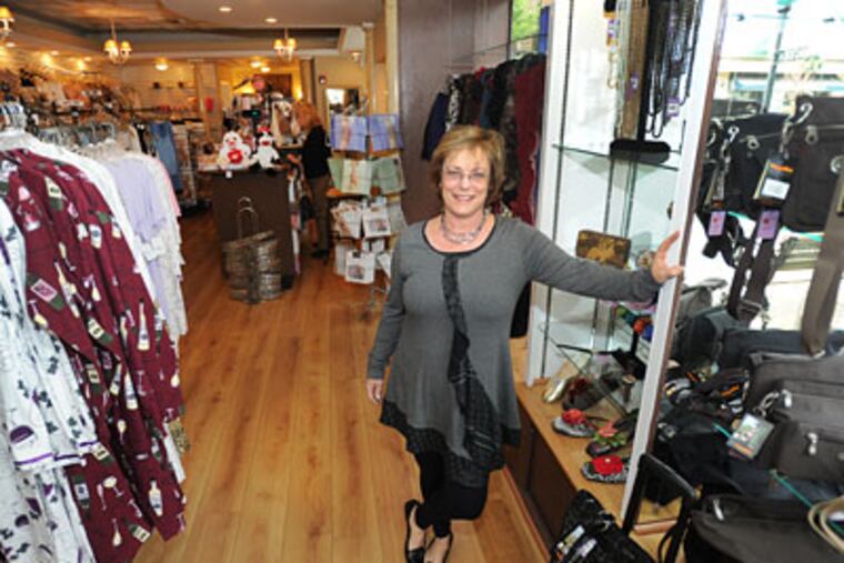 Fran Dratch, owner of Tulips Lingerie & Intimate Apparel in Jenkinson, says the new process has made her lose money. (SHARON GEKOSKI-KIMMEL / Staff Photographer)