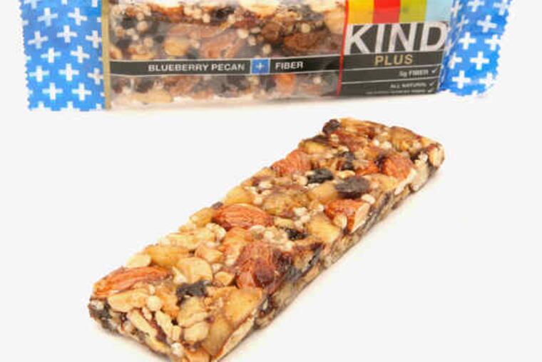 KIND, the folks that focus on healthy snacking, have added a line of fruit and nut bars with a nutritional boost. Try the dark chocolate cherry cashew with antioxidants; pomegranate blueberry pistachio with antioxidants; or one that could become positively addictive: peanut butter dark chocolate with protein. All are gluten-free.