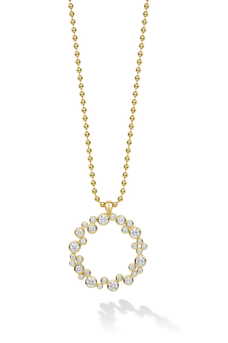 The Lagos Fizz diamond circle pendant.