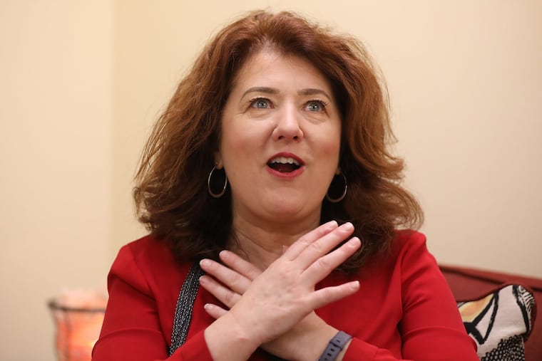 Kelly Master at the Cherry Hill office of For Dignity, the nonprofit she founded to help women who are being sexually exploited. Since 2012, her focus has shifted from victims of sex trafficking to strippers and others involved in what she calls the “sex industry.”