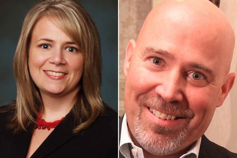 Aimee Belgard and Tom MacArthur are competing to succeed Jon Runyan.