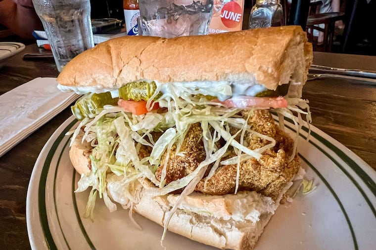 Vegan chicken po' boy at Khyber Pass Pub in Old City.