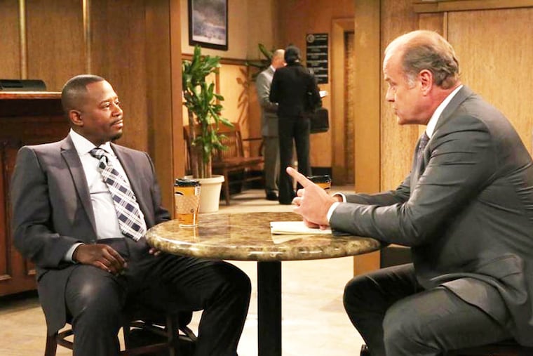 Martin Lawrence, left, and Kelsey Grammar in episode one of the fx television show "Partners".