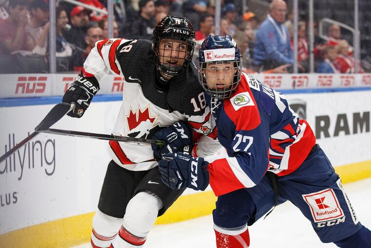Because of his injury, Peyton Krebs (left) might still be on the board when the Flyers pick at No. 11 in this weekend's NHL draft.