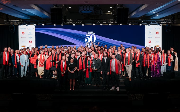 Winners at the North America's 50 Best Restaurants announcement.