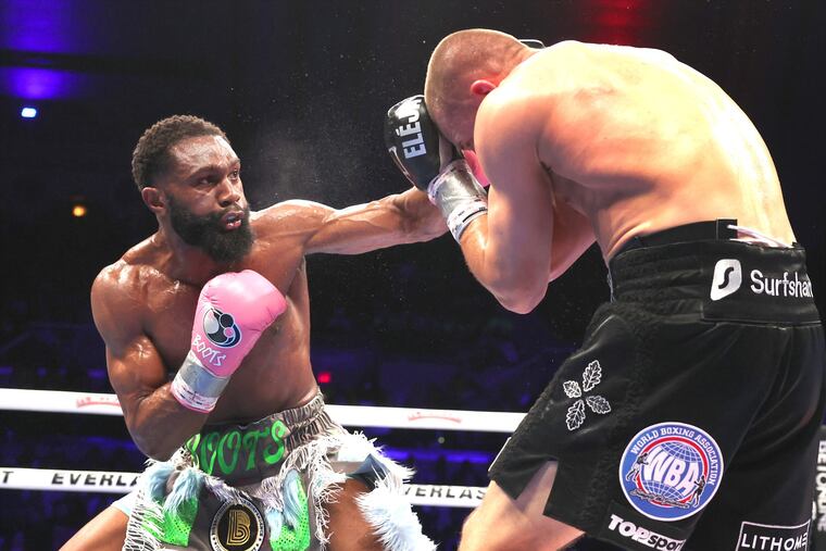 Germantown native Jaron "Boots" Ennis battered Eimantas Stanionis and took away his WBA welterweight title.