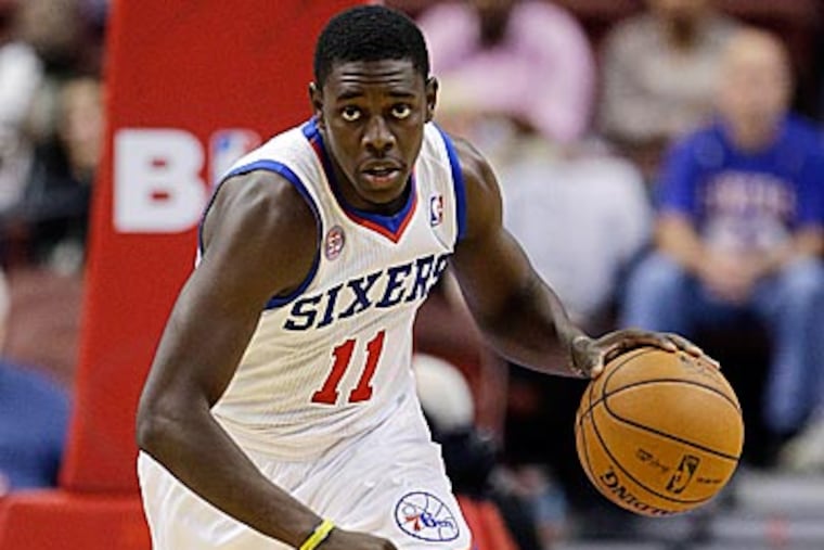 Jrue Holiday in action during an NBA basketball game against the Utah Jazz, Friday, Nov. 16, 2012, in Philadelphia. (Matt Slocum/AP)