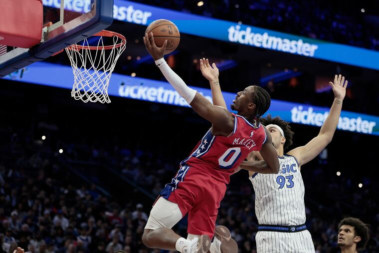 Sixers' Tyrese Maxey led the team in scoring with 20 points in their loss to the Magic on Tuesday night.