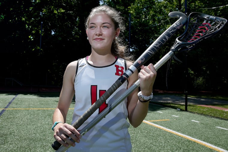 Jaimie McCormick, who is South Jersey's senior girl athlete of the year, poses Haddonfield High School in Haddonfield, NJ on June 12, 2018. McCormick plays both field hockey and lacrosse. DAVID MAIALETTI / Staff Photographer