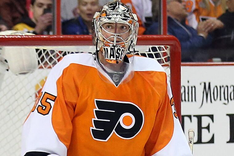 Flyers goalie Steve Mason. (Yong Kim/Staff Photographer)