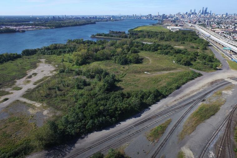 The former Reading Railroad rail yard and Cramp shipyard site in Port Richmond, whose 155 acres could be developed for Amazon’s HQ2.