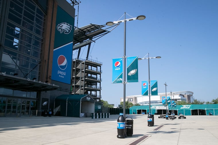 The Pepsi Plaza on the north side of Lincoln Financial Field.