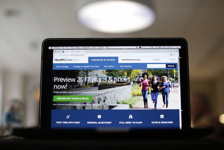 FILE – In this Oct. 24, 2016 file photo, the HealthCare.gov 2017 web site home page as seen in Washington.