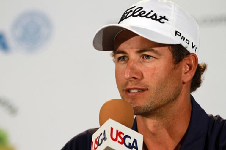 Adam Scott meets the media at Merion Monday morning, June 10, 2013. (David Swanson/Staff photographer)
