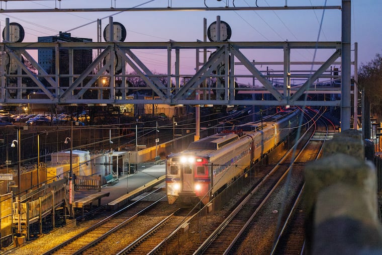 Cuts would be felt in each of SEPTA's transit services if the proposal is implemented. Here, a Regional Rail train serving Lansdale/Doylestown and Manayunk/Norristown at North Broad Station in Philadelphia.