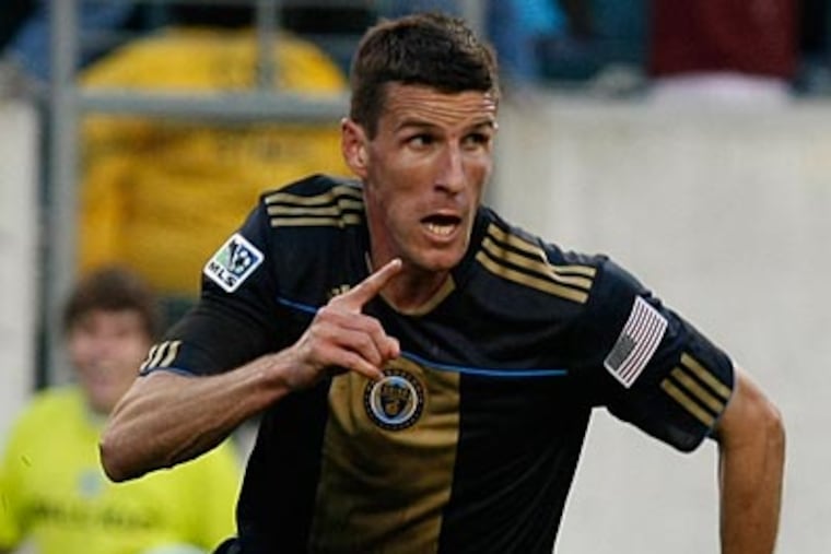 Sebastien Le Toux scored the only goal in the Union's 1-0 over the Crew. (Ron Cortes/Staff file photo)