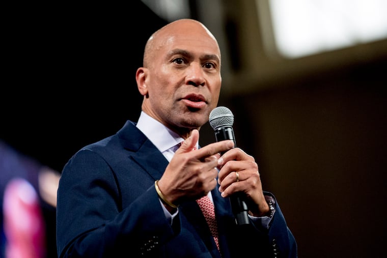 Former Massachusetts Gov. Deval Patrick speaks at "Our Rights, Our Courts" forum New Hampshire Technical Institute's Concord Community College, in Concord, N.H. Patrick has ended his campaign for president after his late bid failed to gain traction in the race.