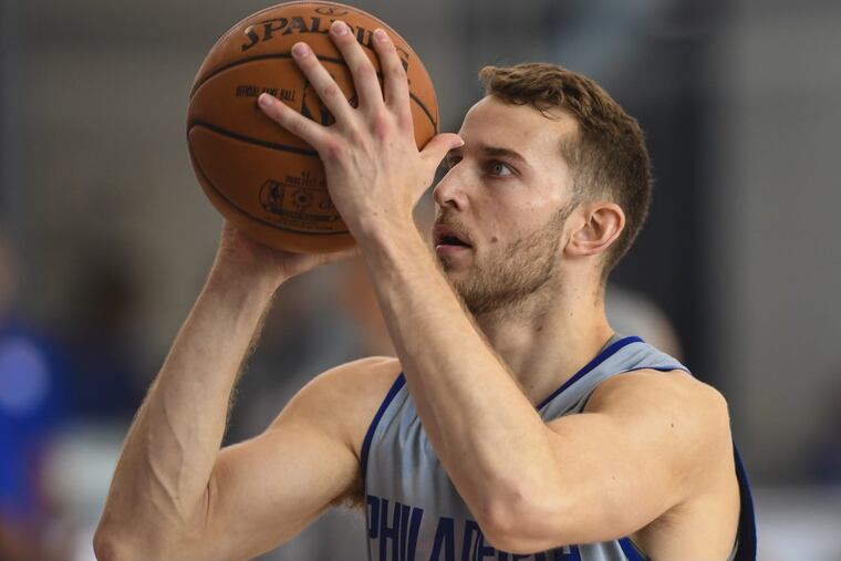 Sixers Nik Stauskas has struggled shooting the ball this preseason.