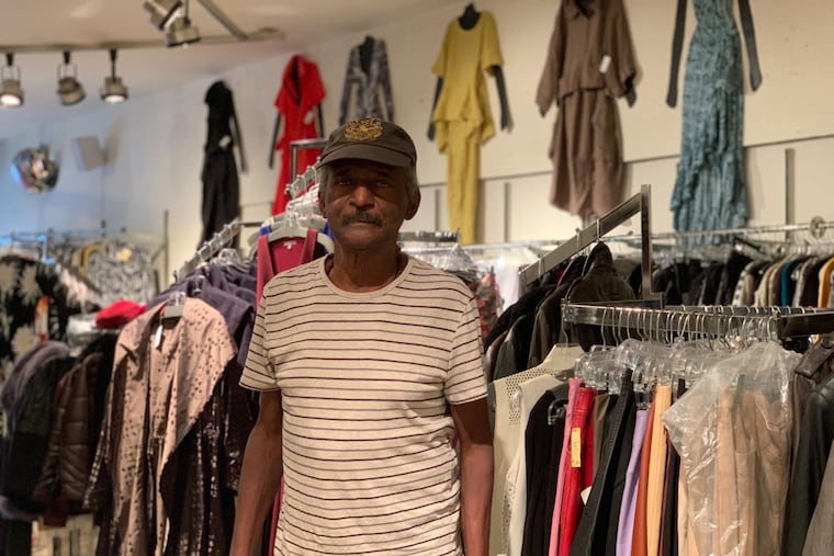 Tedd Hall, 84, the owner of the clothing store, Babe, at 110 South 52nd St. in West Philadelphia. He said his store had been safe from looting this week after the fatal police shooting of Walter Wallace Jr., but he remained concerned for the future as business had slowed on the busy commercial avenue.