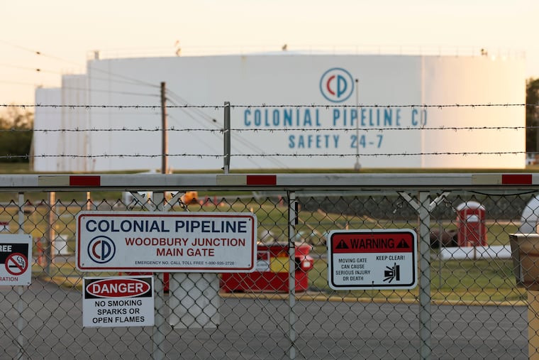 The Colonial Pipeline Co. Woodbury Junction Tank Farm on Mantua Grove Rd. in West Deptford, N.J. on May 12, 2021.
