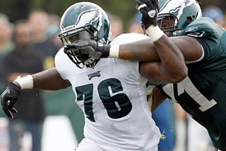Eagles defensive end Phillip Hunt will get his first chance at playing in the NFL on Sunday. (Yong Kim/Staff Photographer)