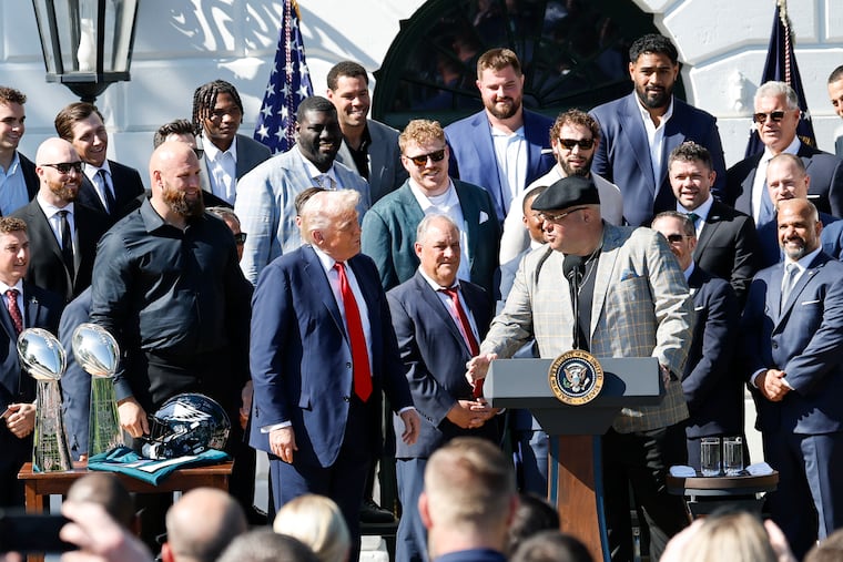 President Donald Trump called up Dom DiSandro to speak at the White House on Monday.