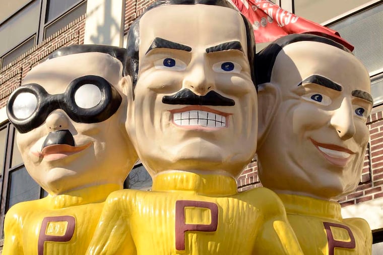 File: Statue of Manny, Moe & Jack outside outside Pep Boys offices at 3111 West Allegheny Ave. in Philadelphia January 30, 2012. ( TOM GRALISH / Staff Photographer )