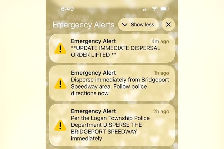 Bridgeport Speedway dispersal order creates confusion among crowds in the Philadelphia area. Bridgeport Speedway dispersal order creates confusion among crowds in the Philadelphia area.