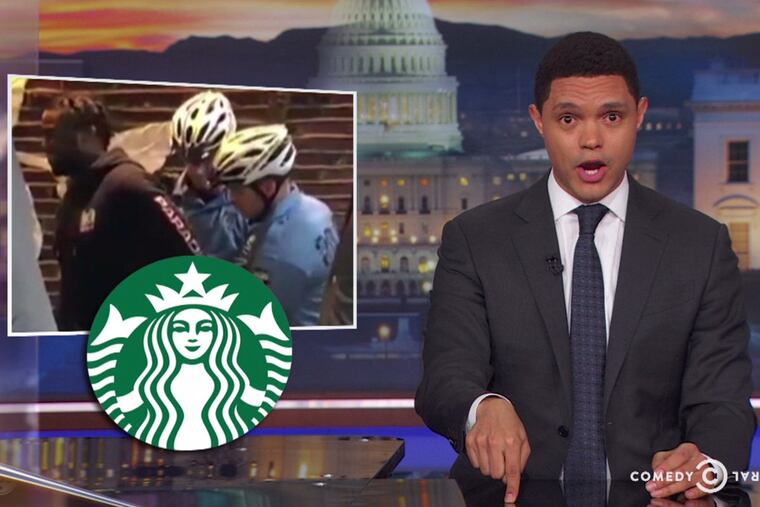 “The Daily Show” host Trevor Noah is the only prominent late-night comedian that has spent considerable time discussing the arrests of two black men in a Philadelphia Starbucks.