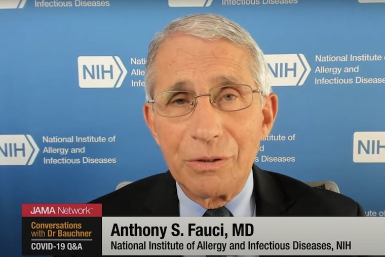 Anthony Fauci, director of the National Institute of Allergy and Infectious Diseases, was interviewed Monday by Howard Bauchner, editor-in-chief of JAMA, the Journal of the American Medical Association.